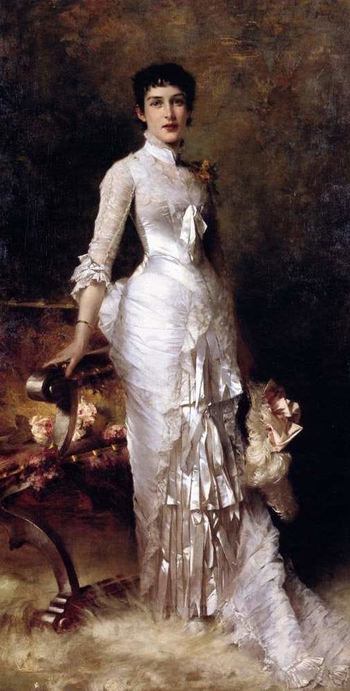 Artwork Title: Young Beauty In A White Dress
