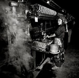 Artwork Title: Xinjiang Girl Working in a Textile Factory