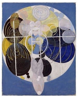 PAINTING HILMA AF KLINT 1920 BUDDHA'S STANDPOINT EARTHLY LIFE  ART PRINT LF2650 