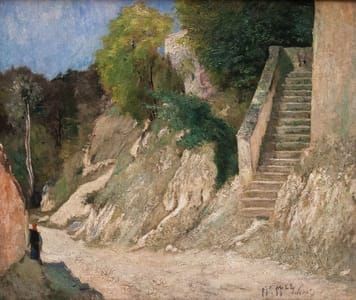 Artwork Title: A Steep Ascent in Montigny-sur-Loing