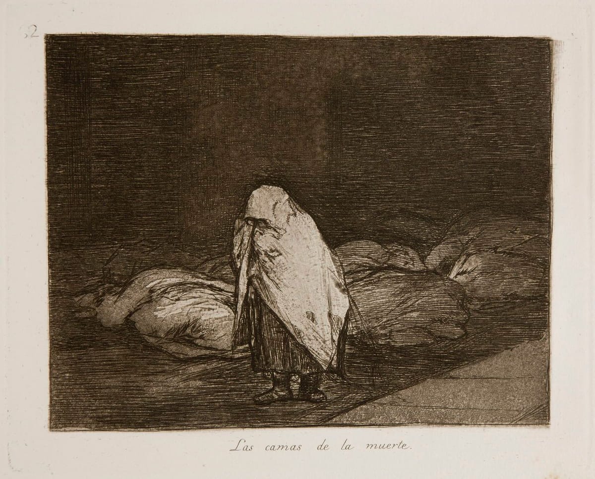 Artwork Title: Los Desastres de la Guerra - No. 62 - Las camas de la muerte