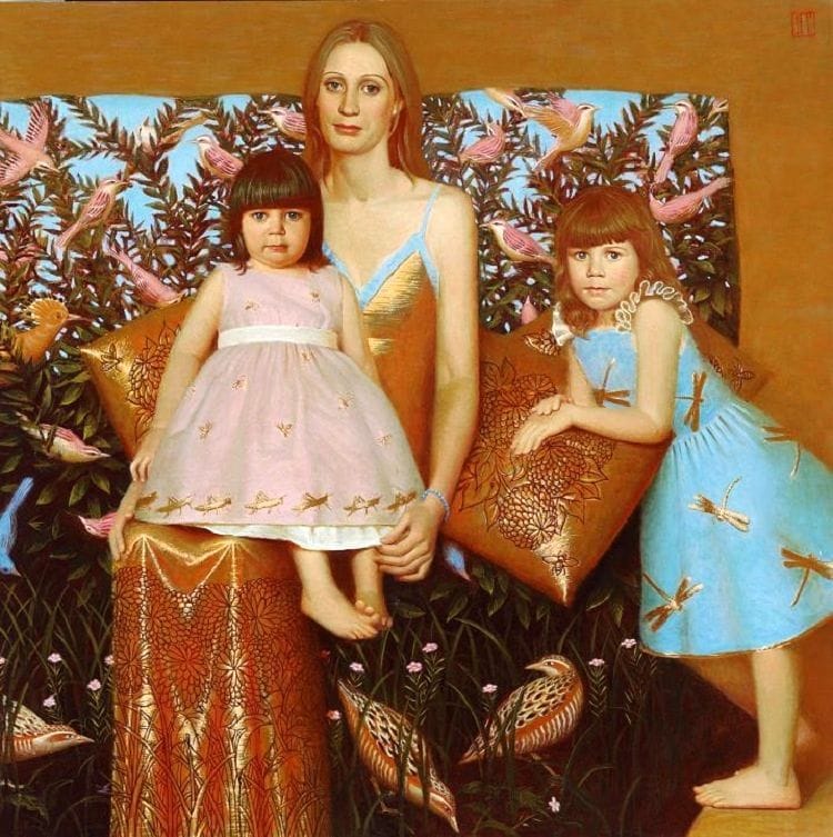 Artwork Title: Portrait of Mother and Daughters