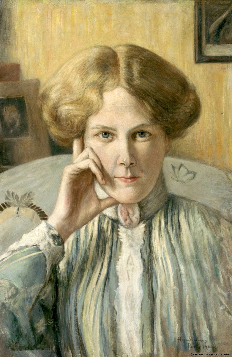 Artwork Title: Naisen muotokuva (Maria Hagelstam) (Portrait of a Woman, Maria Haelstam)