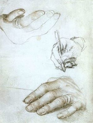 Artwork Title: Studies of the Hands of Erasmus of Rotterdam