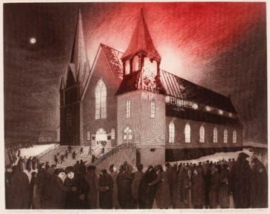 Artwork Title: Wesleyville: Burning of the Methodist Church