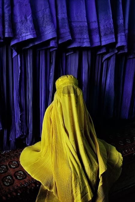 Artwork Title: Woman in Canary Burqa