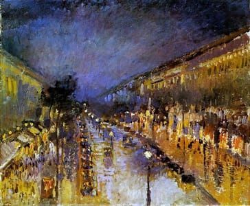 Artwork Title: The Boulevard Montmartre At Night