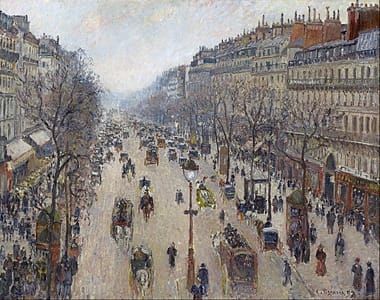 Artwork Title: Boulevard Montmartre, Morning, Cloudy Weather