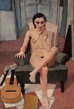 Artwork Title: Sitting woman with guitar(Donna seduta con chitarra)