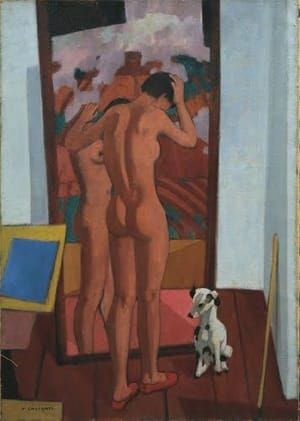Artwork Title: Nude Before a Mirror