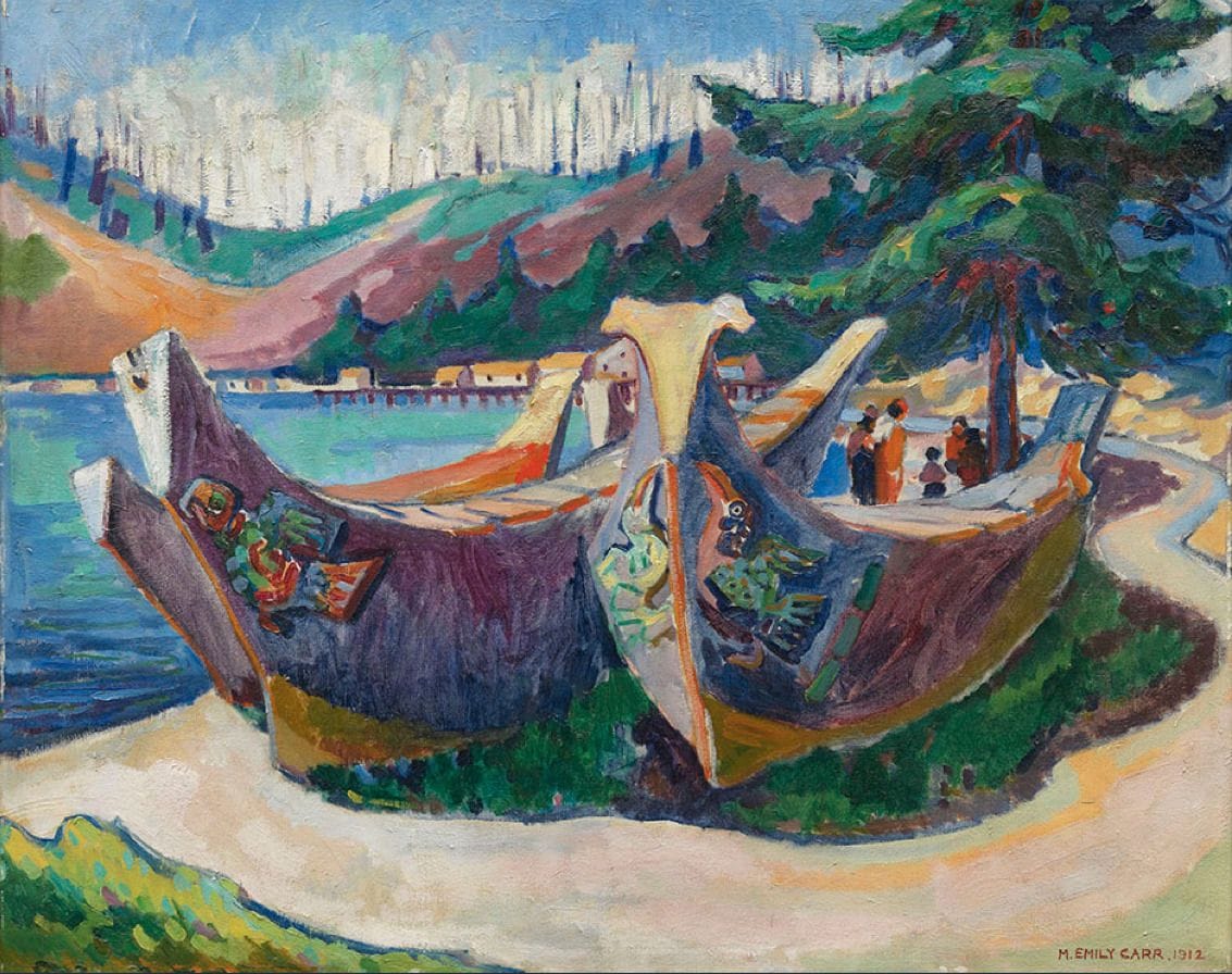 Artwork Title: War Canoes, Alert Bay