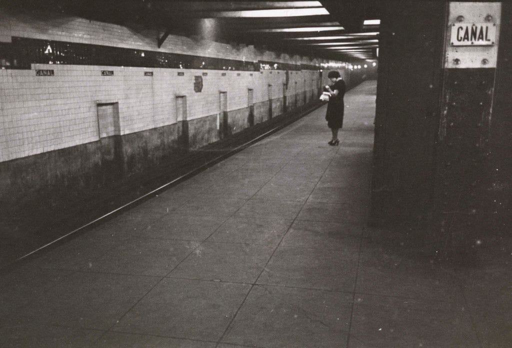 Artwork Title: Woman Waiting On A Subway Platform