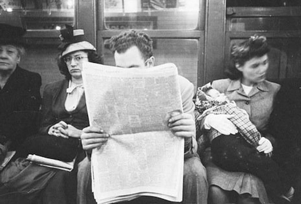 Artwork Title: Passengers In A Subway Car