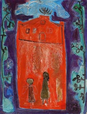 Artwork Title: Figures in the Synagogue