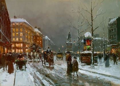 Artwork Title: Place de Clichy in Winter