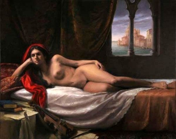 Artwork Title: Waiting for the Muse (Reclining Nude)