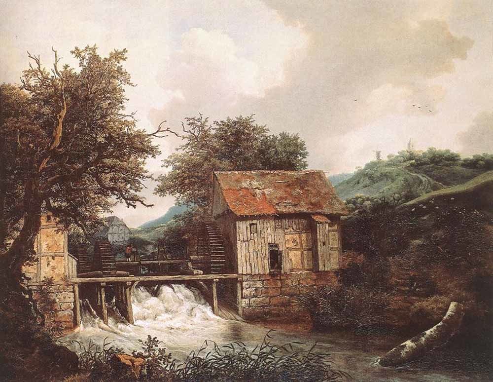 Artwork Title: Two Watermills and an Open Sluice Near Singraven