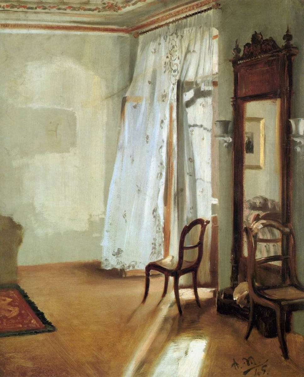Artwork Title: Interior of a Room with Balcony