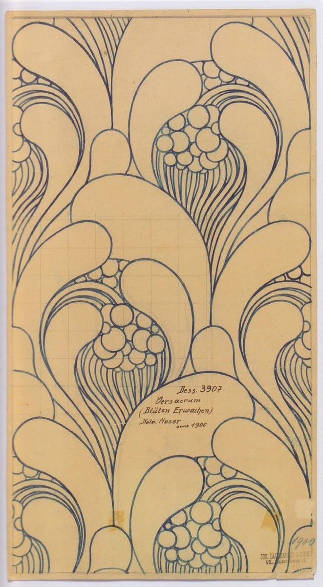Artwork Title: Fabric design with floral awakening for Backhausen