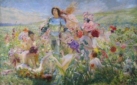 Artwork Title: Le Chevalier Aux Fleurs (The Knight of Flowers)Le chevalier aux fleurs (tiré de Wagner, Parsifal)