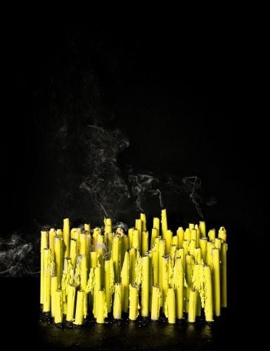 Artwork Title: Blown Out Candles (Yellow)