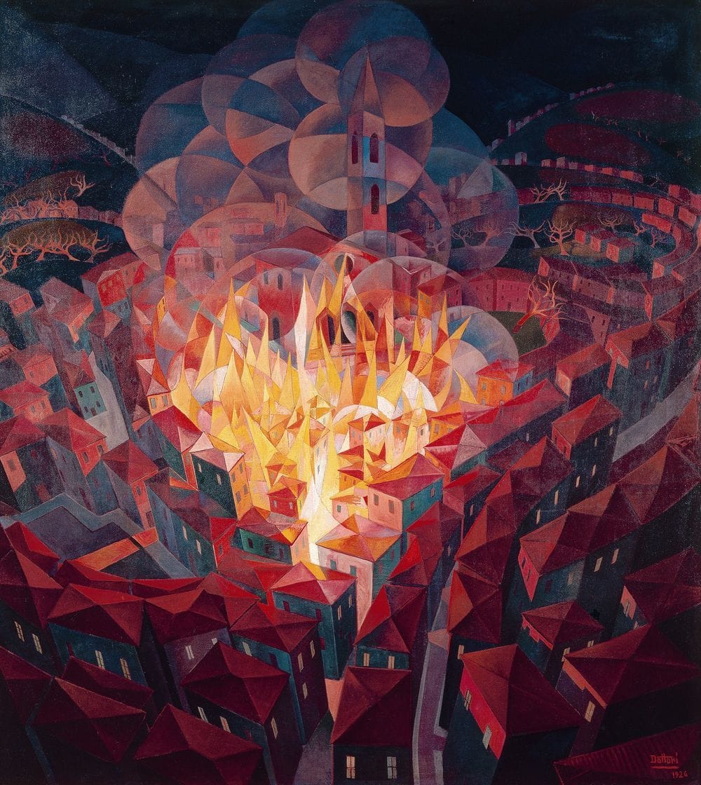 Artwork Title: Fire in the City