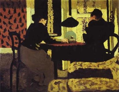 Artwork Title: Under the Lamp or Two Women Under the Lamp