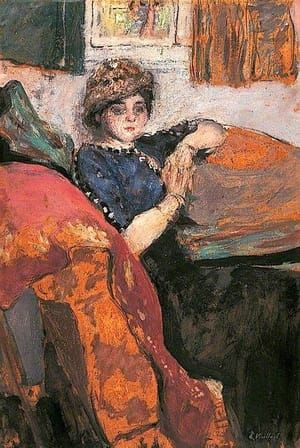 Artwork Title: Mlle Nathanson in the Artist’s Studio (The Model on a Sofa or Mlle Grandidier)