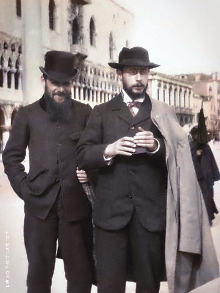 Artwork Title: Pierre Bonnard (holding his Kodak box camera) with Ker-Xavier Roussel in Venice