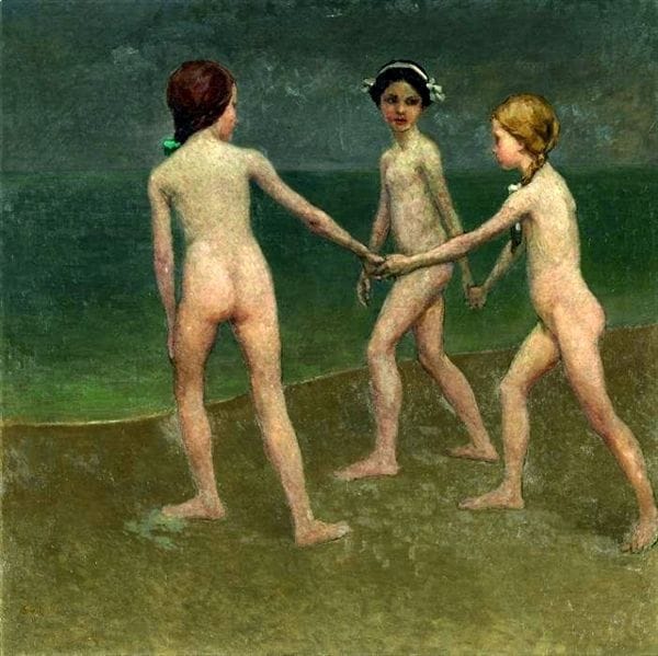 Artwork Title: Three Girls by the Sea