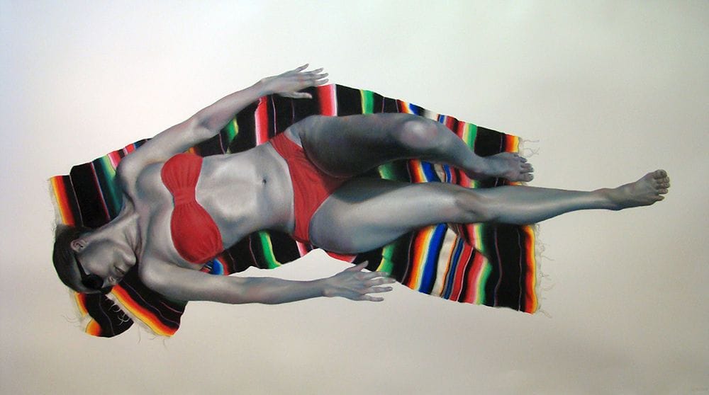 Artwork Title: Girl on Flying Serape