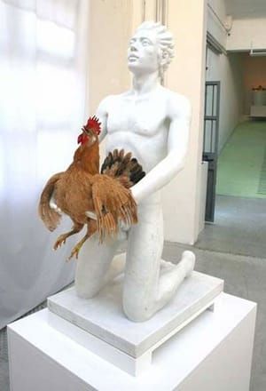 Artwork Title: The ruins of pleasure, A man fucking a chicken