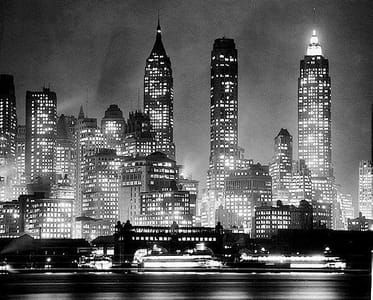 Artwork Title: Manhattan Skyline at night