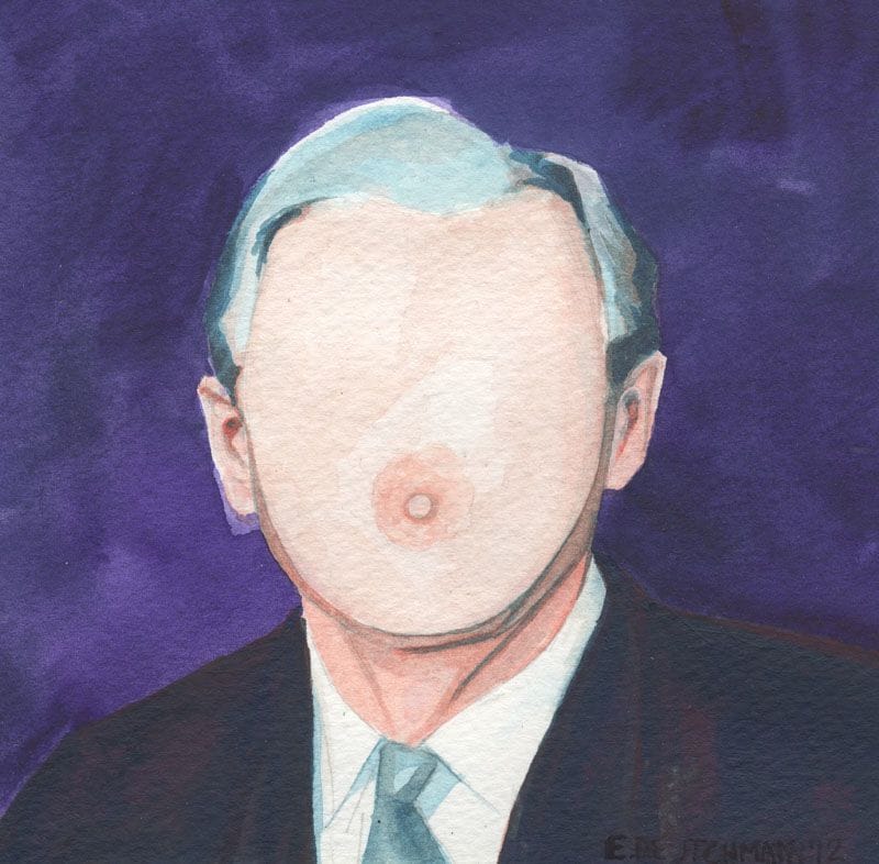 Artwork Title: George W. Bush with a Boob Face