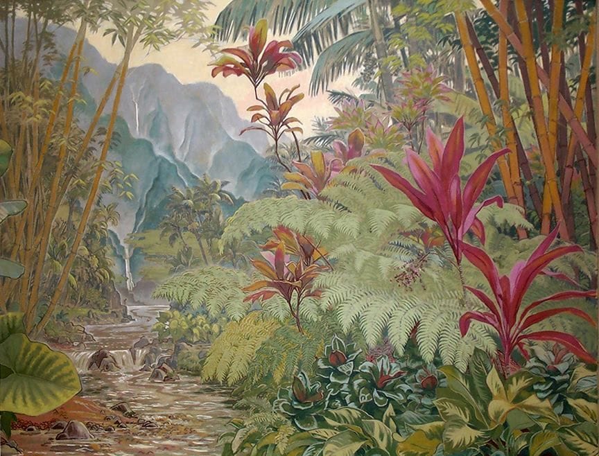 Artwork Title: (portion of a 9' tall mural in the lobby/parking garage of the (former) Aston Waikiki Beach Tower, w