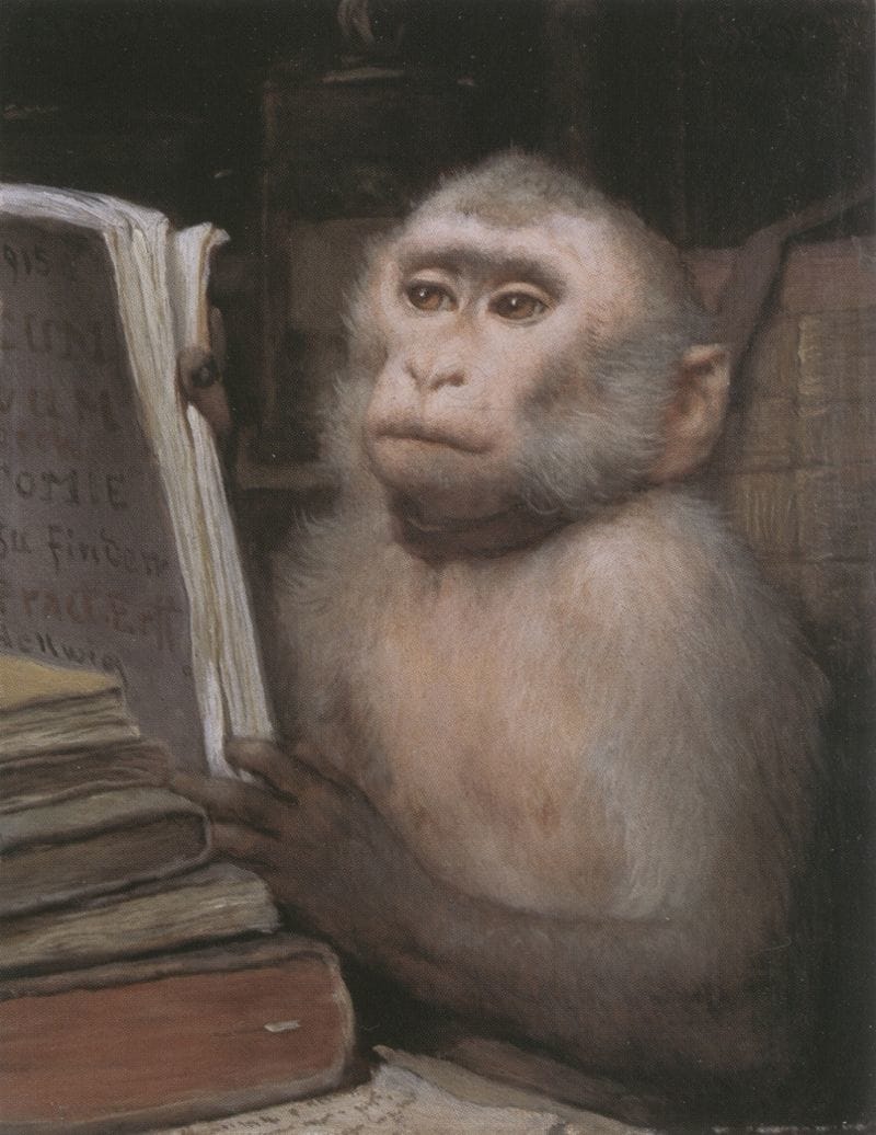 Artwork Title: The Reading Ape