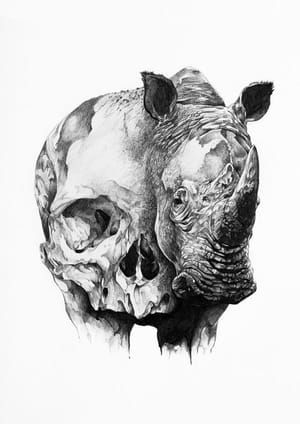 Artwork Title: The Rhino & The Skull