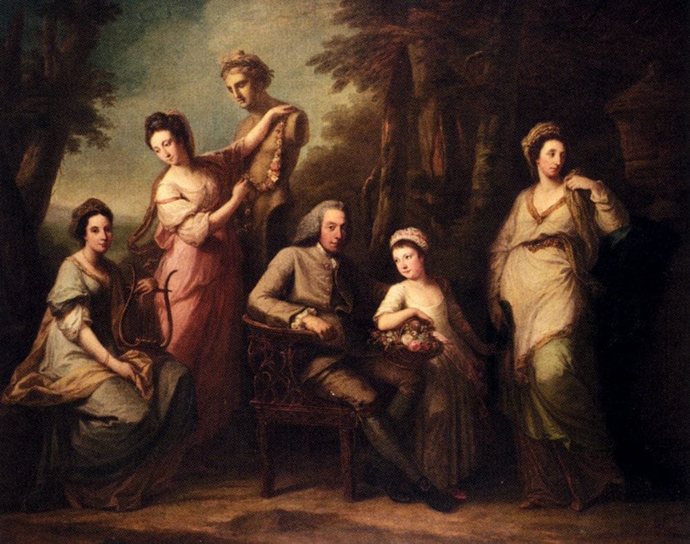 Artwork Title: Portrait of Philip Tisdal With His Wife and Family