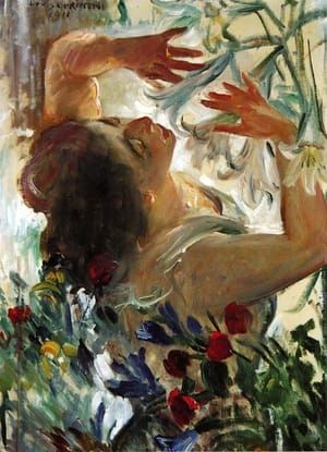 Artwork Title: Woman with Lilies in the Green House
