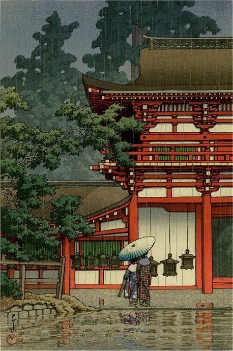 Artwork Title: Rain at Kasuga Shrine, Nara