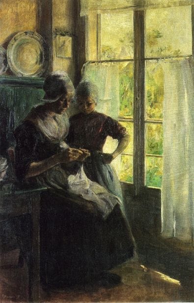 Artwork Title: The Sewing Lesson