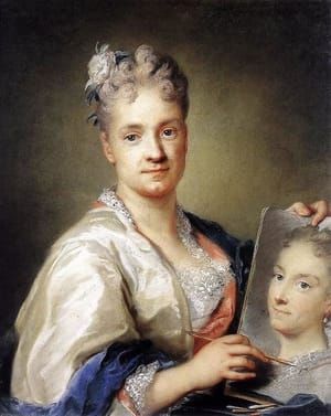 Artwork Title: Self Portrait Holding a Portrait of Her Sister