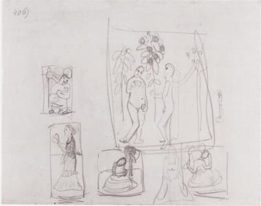 Artwork Title: Sketch with Six Figure Compositions 1906
