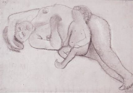 Artwork Title: Reclining Mother and Child (sketch)