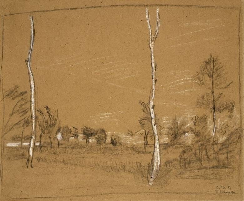 Artwork Title: Landscape with Birch Trees