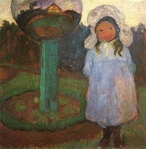 Artwork Title: Girl in the garden with a glass ball (Elsbeth)1901
