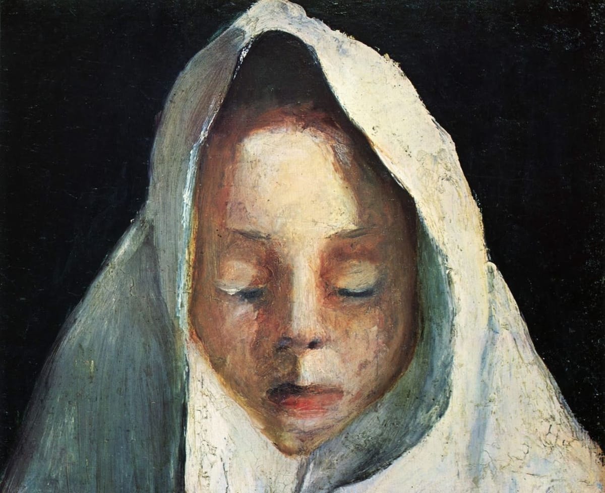 Artwork Title: Child's Head with a White Cloth