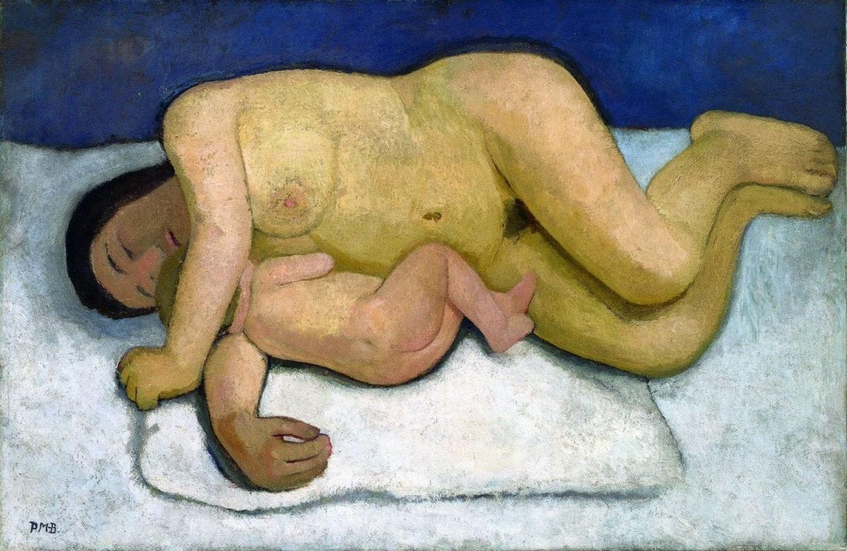 Artwork Title: Reclining Mother and Baby