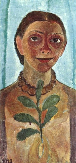 Artwork Title: Self-Portrait with Camellia Twig