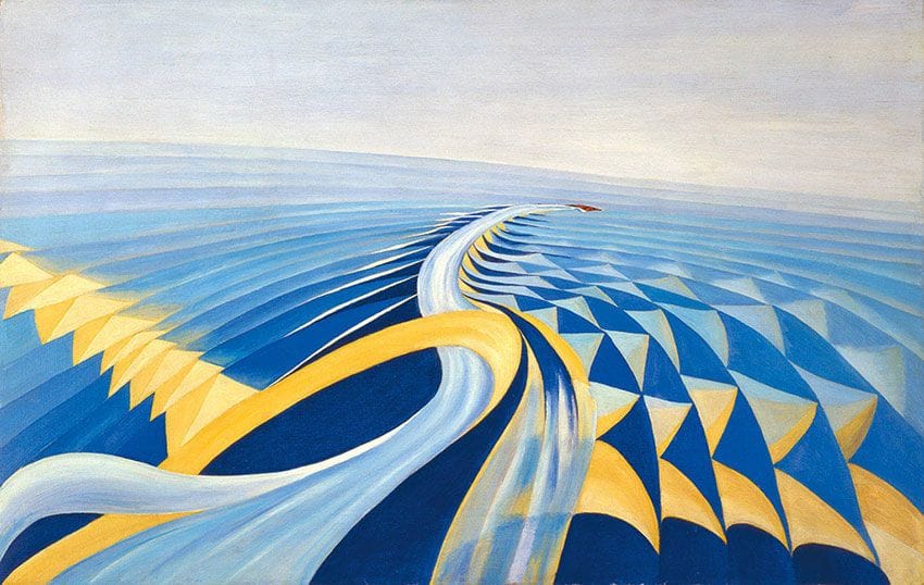 Artwork Title: Speeding Motorboat (Velocità di motoscafo)–1924